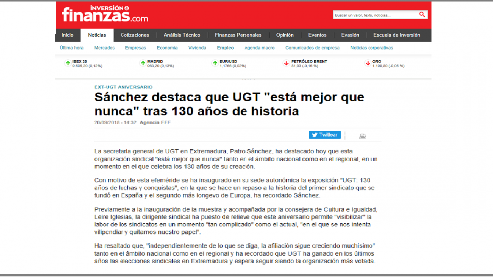 UGT 130 aniversario
