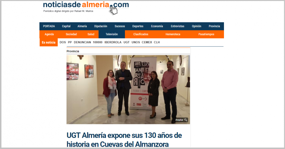 Exposicion "130 Aniversario" de UGT Almeria